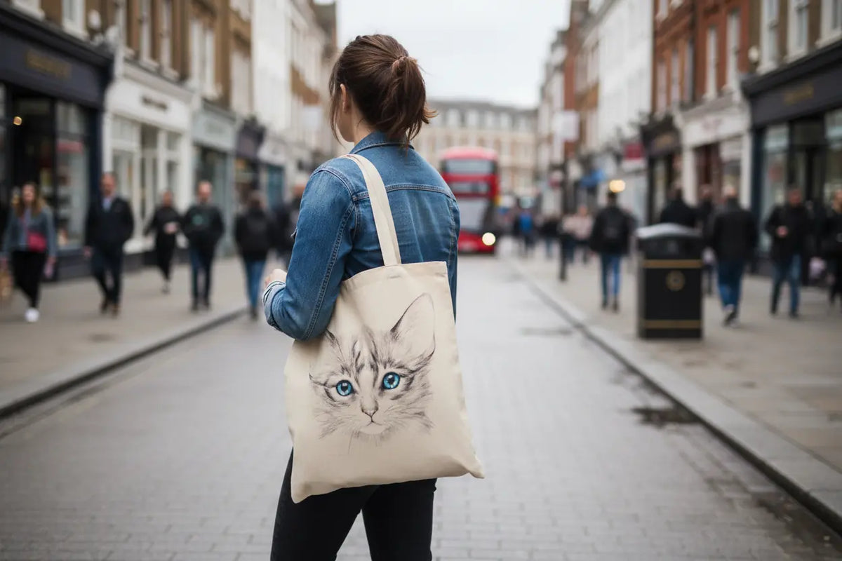 Grey Cat Tote Bag Grey Cat Tote Bag