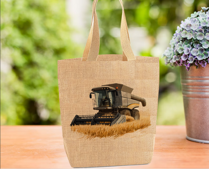 Grey Combine Harvester Tote Bag Grey Combine Harvester Tote Bag