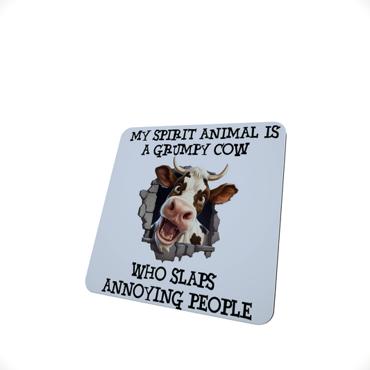 My Spirit Animal Is a Grumpy Cow Coaster My Spirit Animal Is a Grumpy Cow Coaster