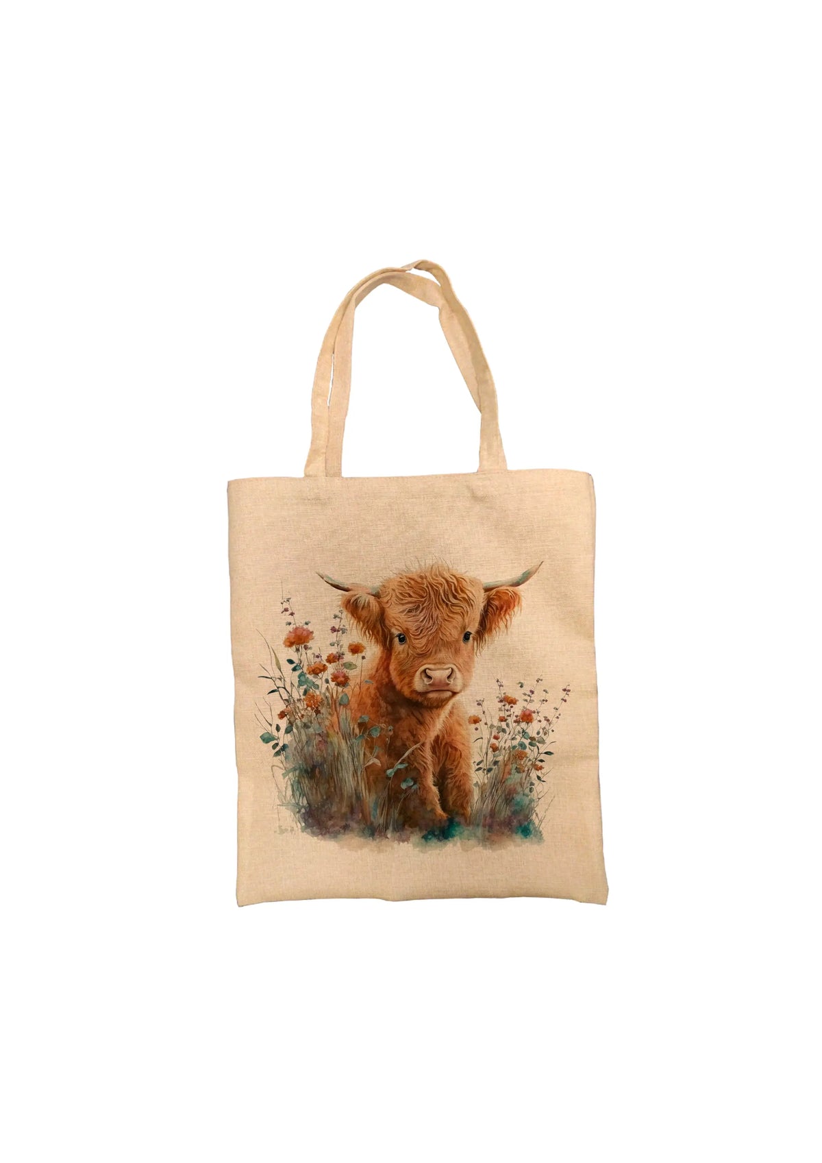 Highland Cow Calf Tote Bag, Cow Bag, Personalised Tote Bag Highland Cow Calf Tote Bag, Cow Bag, Personalised Tote Bag