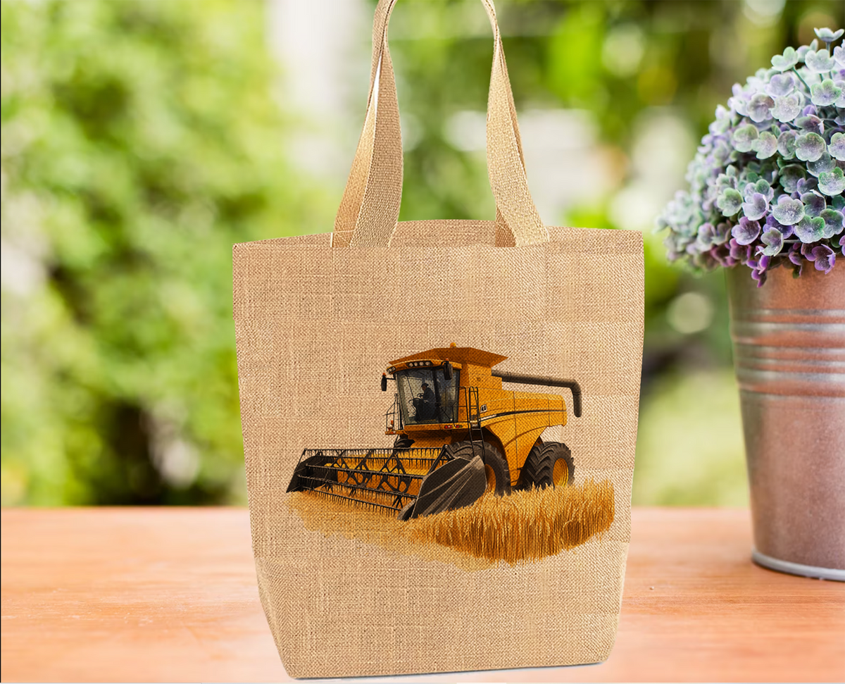 Yellow Combine Harvester Tote Bag Yellow Combine Harvester Tote Bag
