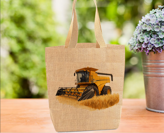 Yellow Combine Harvester Tote Bag Yellow Combine Harvester Tote Bag