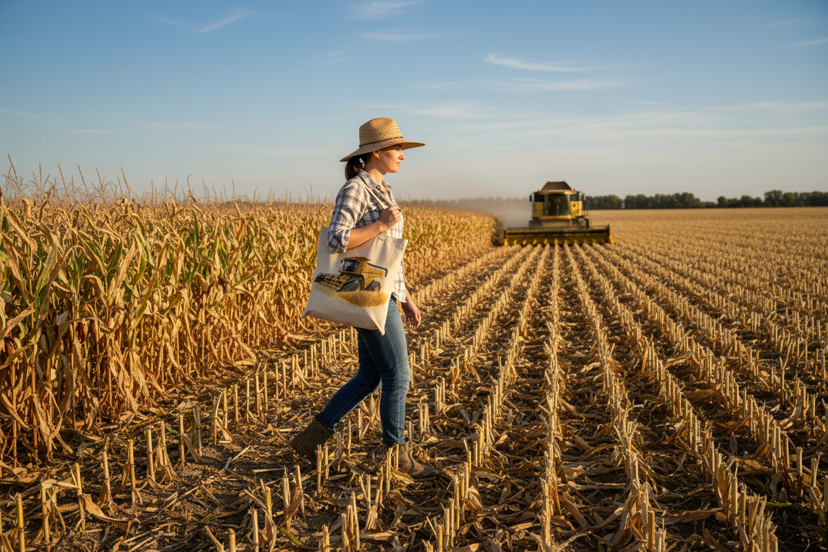 Yellow Combine Harvester Tote Bag Yellow Combine Harvester Tote Bag