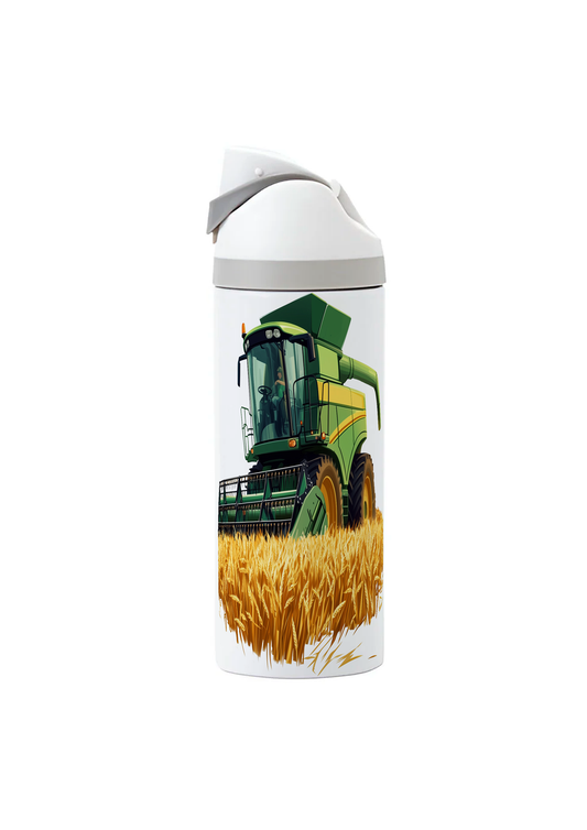 Potel thermol 720ml gyda dyluniad combein gwyrdd wedi'i argraffu o amgylch y botel