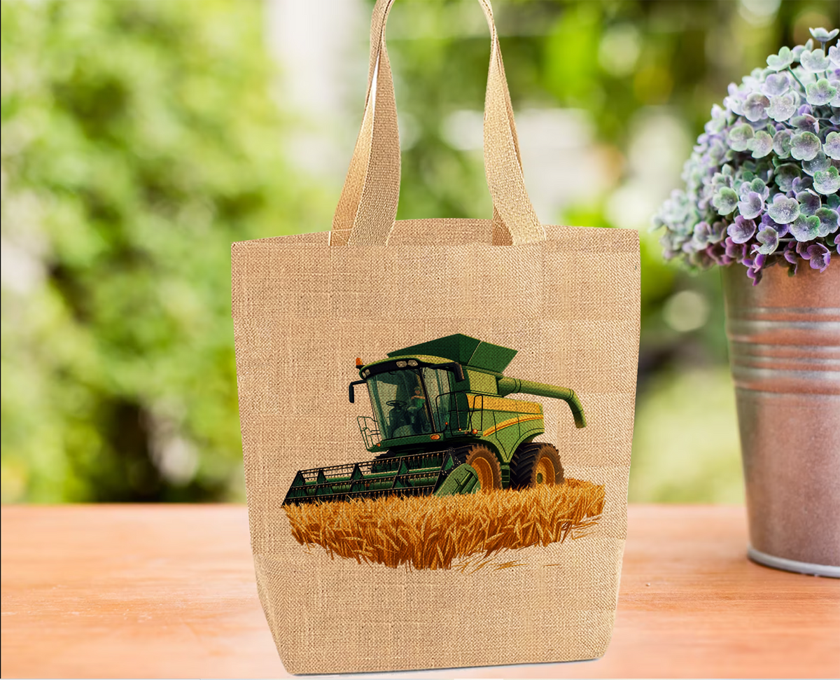 Green Combine Harvester Tote Bag Green Combine Harvester Tote Bag