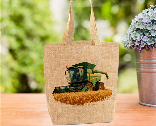Green Combine Harvester Tote Bag Green Combine Harvester Tote Bag