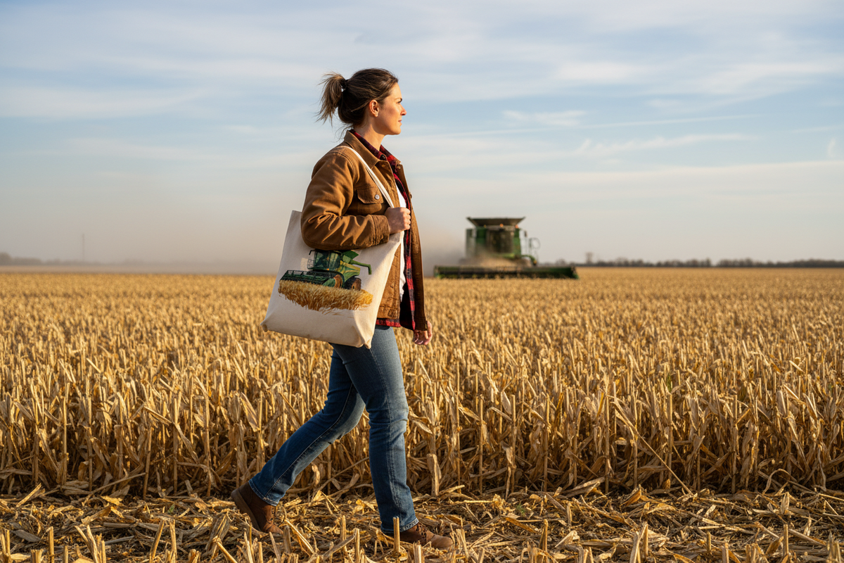 Green Combine Harvester Tote Bag Green Combine Harvester Tote Bag