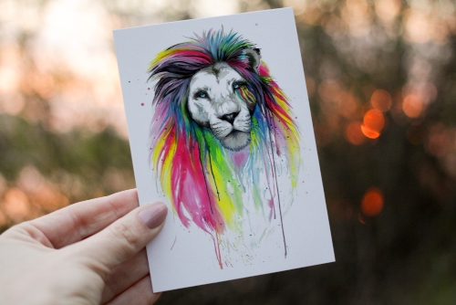 Lion Birthday Card, Lion Birthday Card, Personalised Lion Card Lion Birthday Card, Lion Birthday Card, Personalised Lion Card