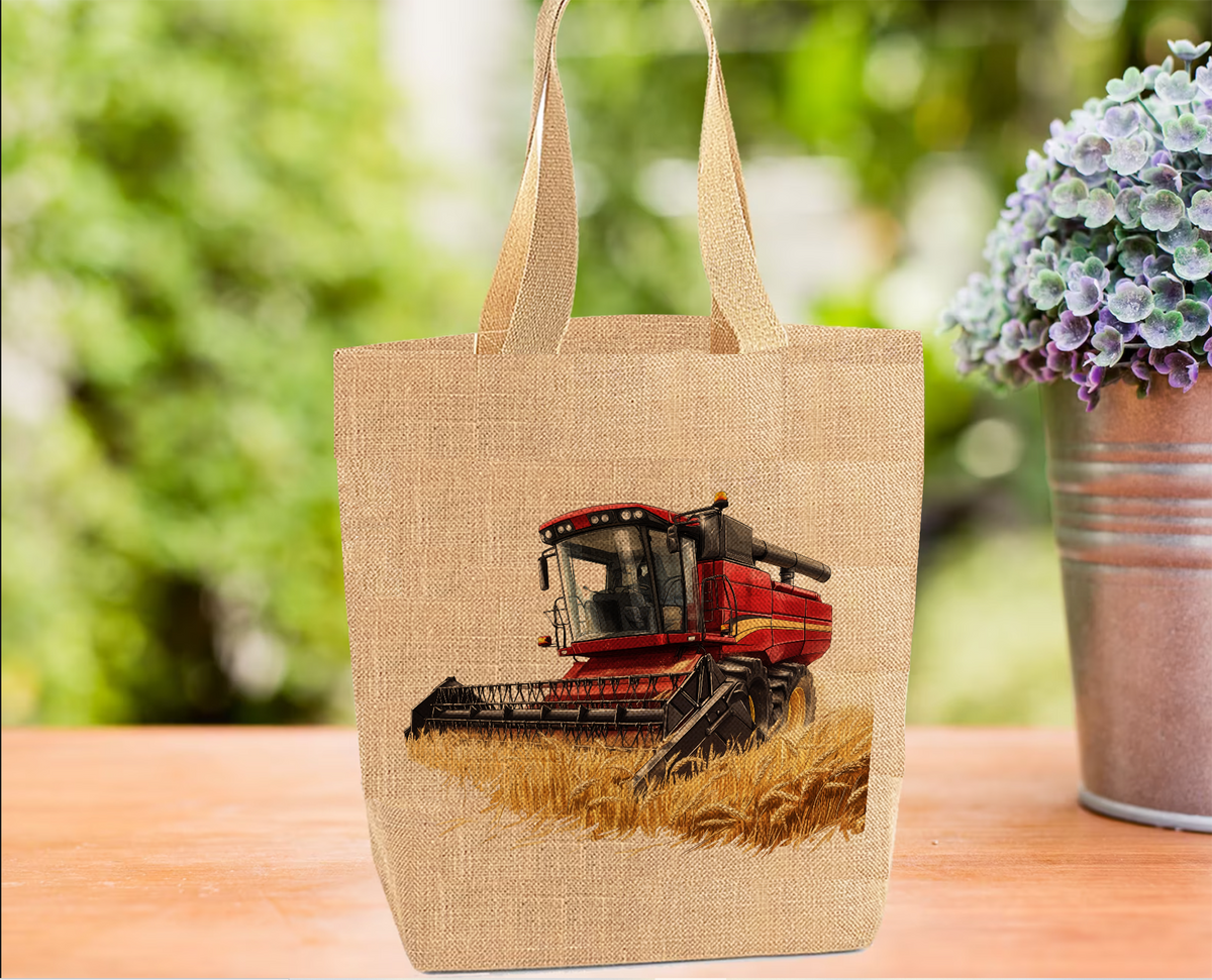 Red Combine Harvester Tote Bag Red Combine Harvester Tote Bag