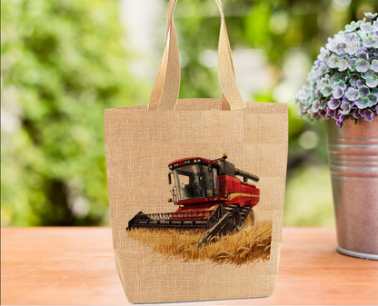 Red Combine Harvester Tote Bag Red Combine Harvester Tote Bag