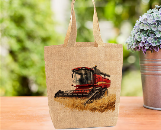 Red Combine Harvester Tote Bag Red Combine Harvester Tote Bag