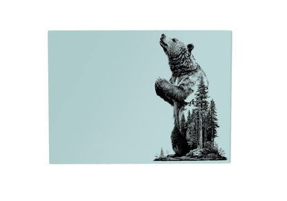 Mountain Grizzly Bear Glass Placemat Mountain Grizzly Bear Glass Placemat