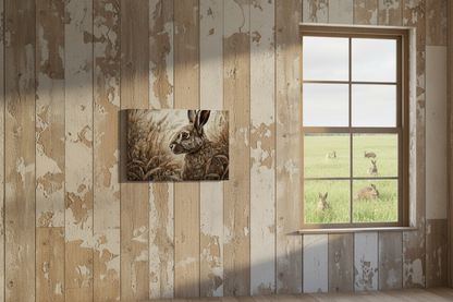 Hare in Corn Field.... Glossy Aluminium Print Hare in Corn Field.... Glossy Aluminium Print