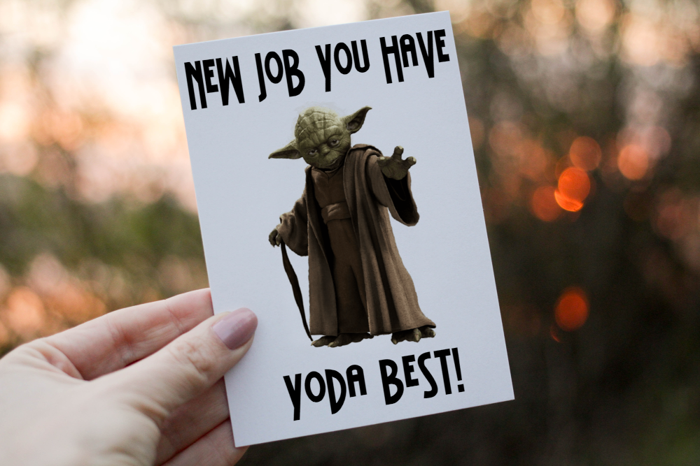 Cerdyn Swydd Newydd Yoda