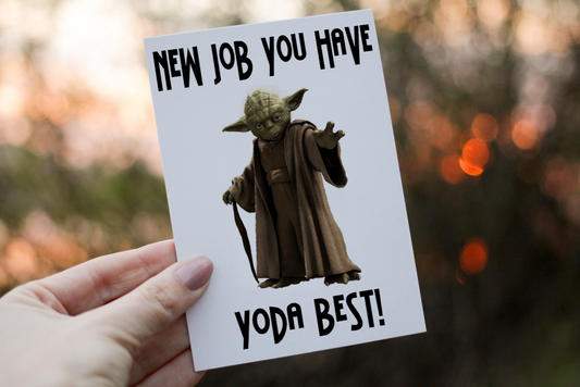 Cerdyn Swydd Newydd Yoda