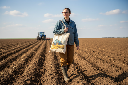 Blue Tractor Tote Bag Blue Tractor Tote Bag