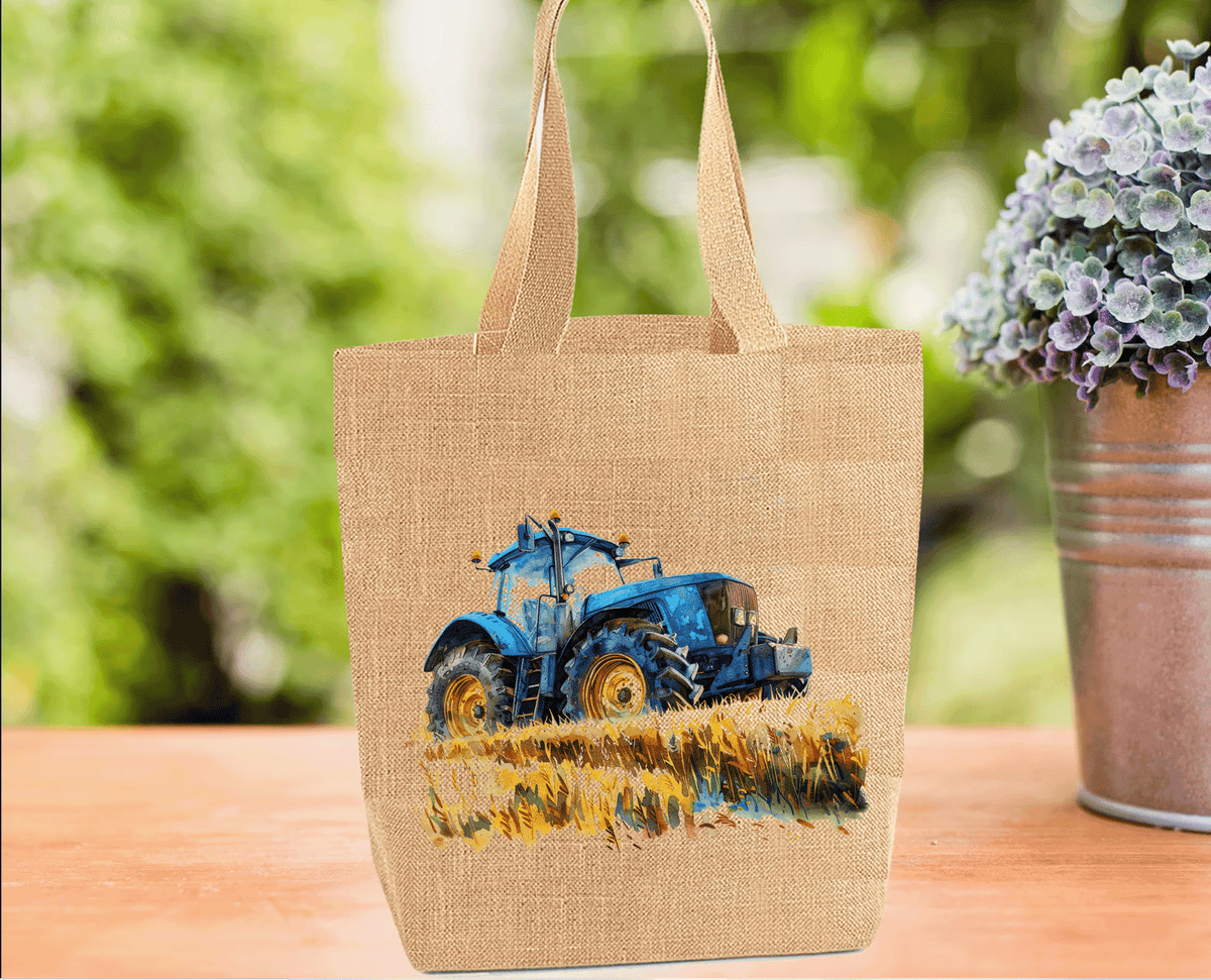 Blue Tractor Tote Bag Blue Tractor Tote Bag