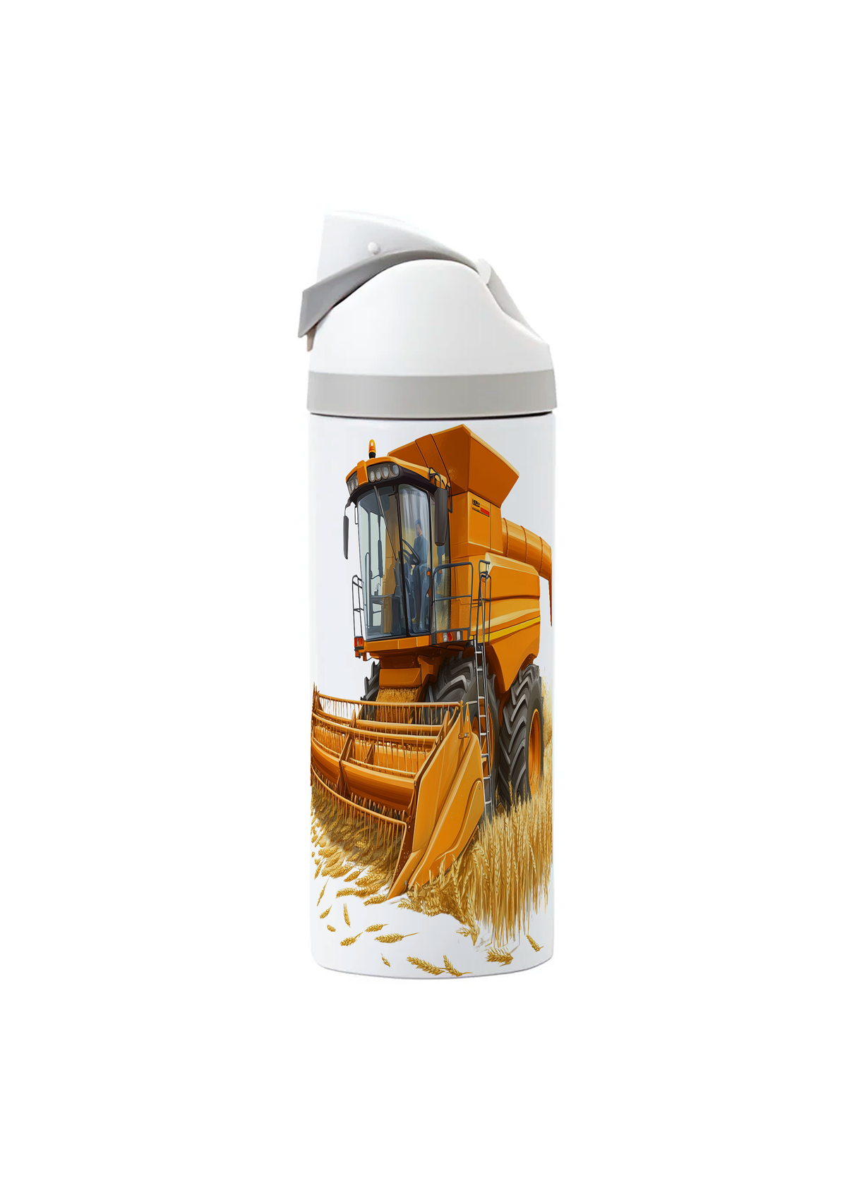 Potel thermol 720ml gyda dyluniad combein oren wedi'i argraffu o amgylch y botel
