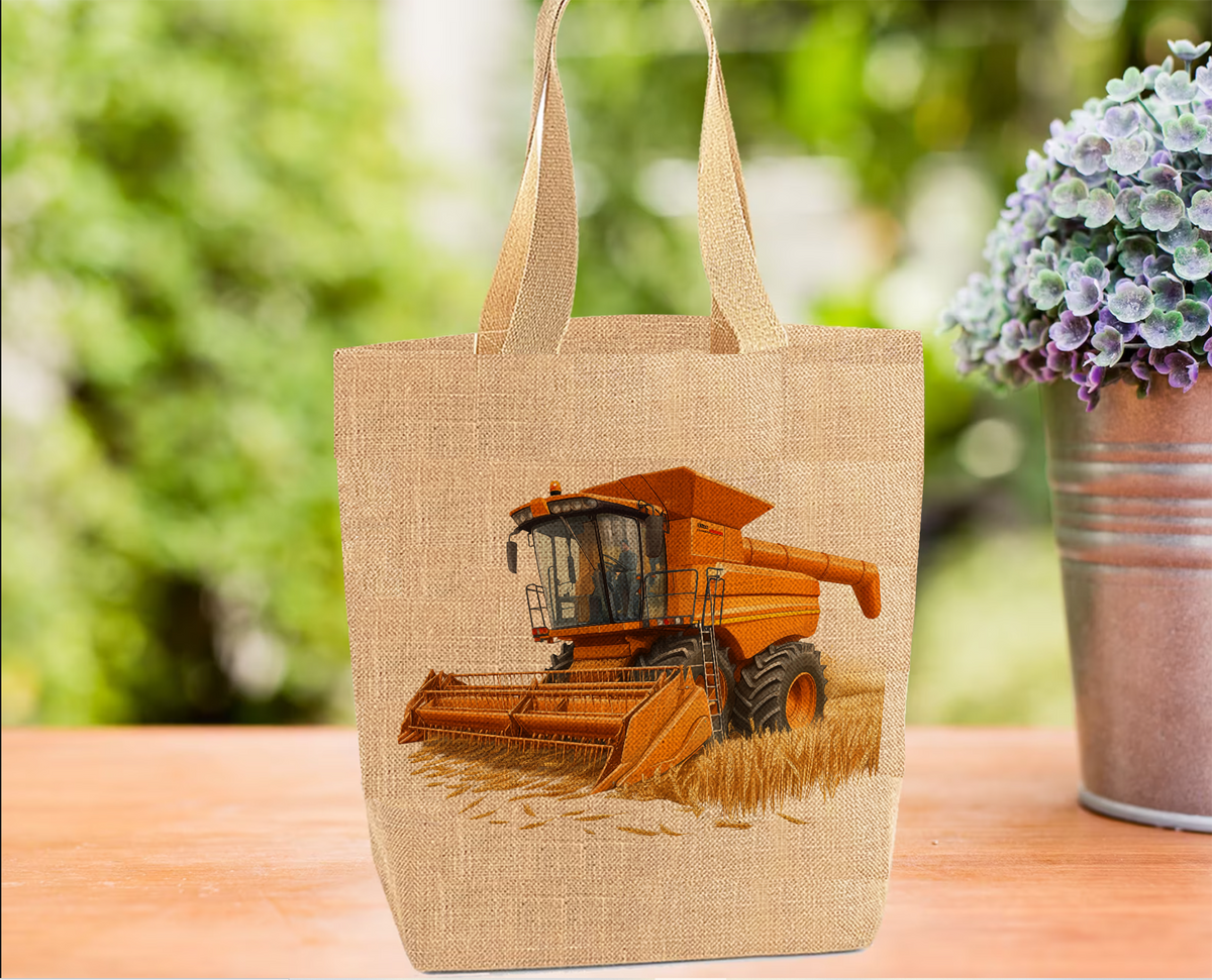Orange Combine Harvester Tote Bag Orange Combine Harvester Tote Bag
