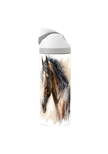 Potel thermol 720ml gyda dyluniad ceffyl wedi'i argraffu o amgylch y botel