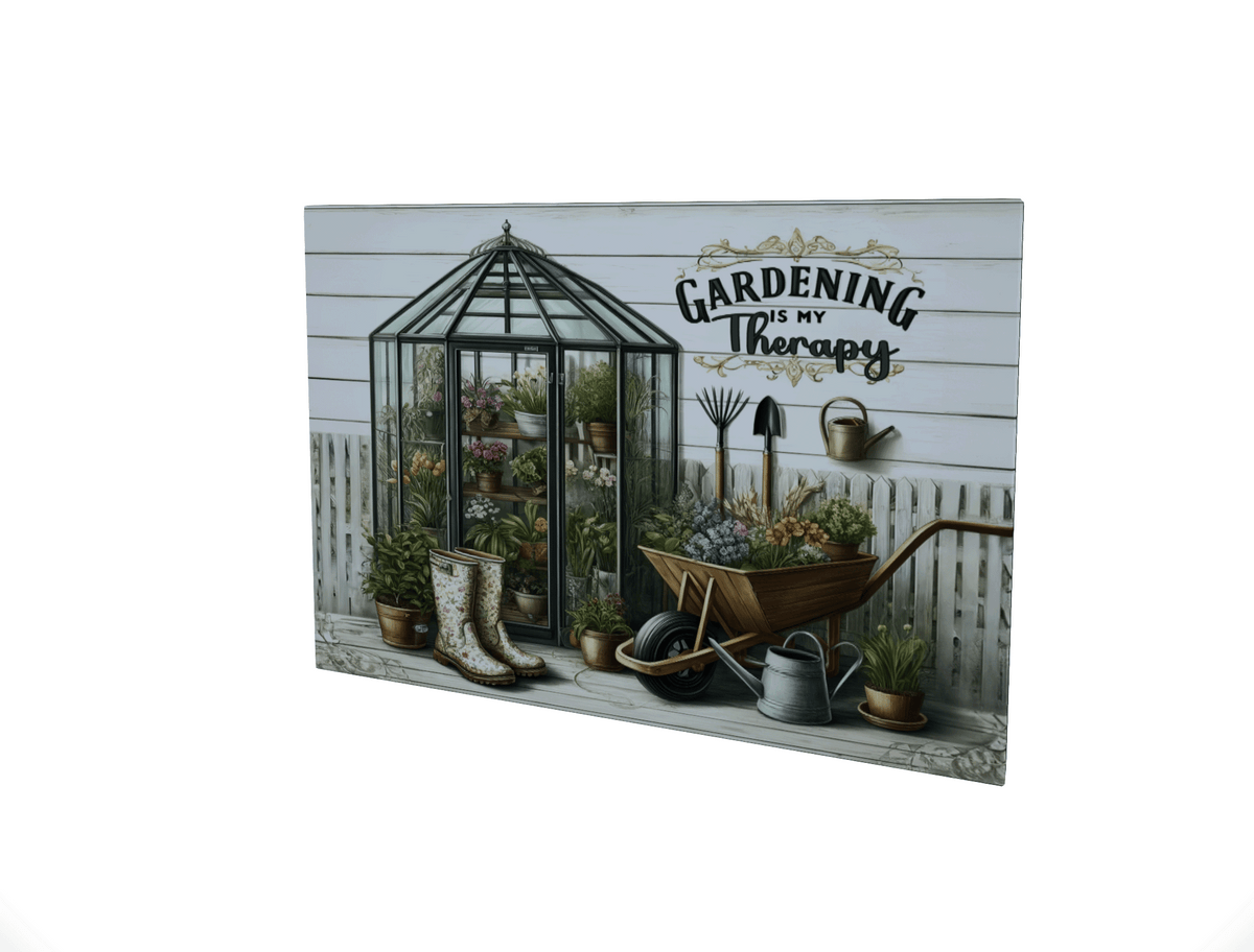 Gardening Is My Therapy.... Glossy Aluminium Print Gardening Is My Therapy.... Glossy Aluminium Print