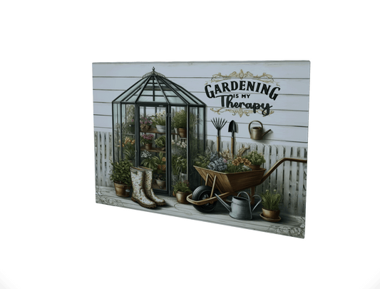 Gardening Is My Therapy.... Glossy Aluminium Print Gardening Is My Therapy.... Glossy Aluminium Print