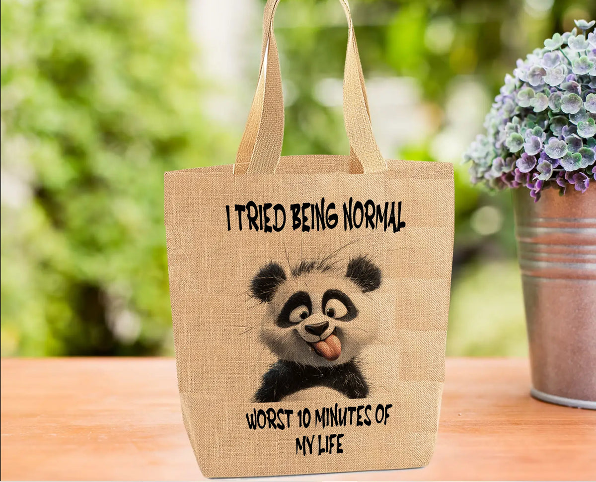 I Tried Being Normal Panda Tote Bag I Tried Being Normal Panda Tote Bag
