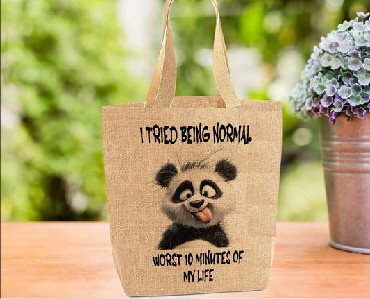 I Tried Being Normal Panda Tote Bag I Tried Being Normal Panda Tote Bag