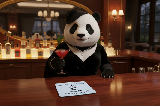 Classy, Sassy Panda Hardboard Coaster Classy, Sassy Panda Hardboard Coaster