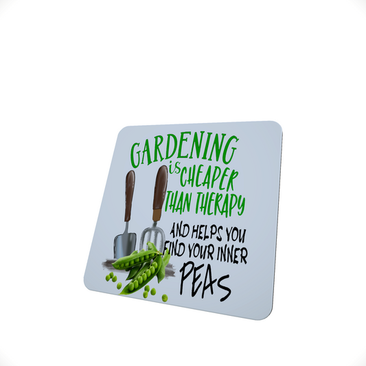 Gardening Is Cheaper Than Therapy Peas Coaster Gardening Is Cheaper Than Therapy Peas Coaster