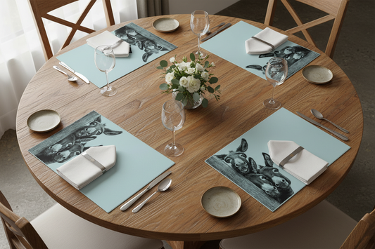 Peeking Donkeys Glass Placemat Peeking Donkeys Glass Placemat