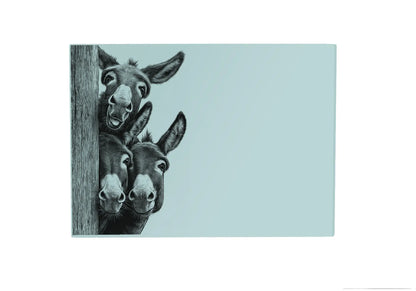 Peeking Donkeys Glass Placemat Peeking Donkeys Glass Placemat