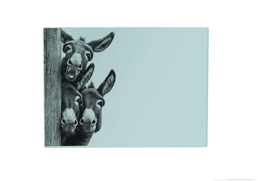 Peeking Donkeys Glass Placemat Peeking Donkeys Glass Placemat