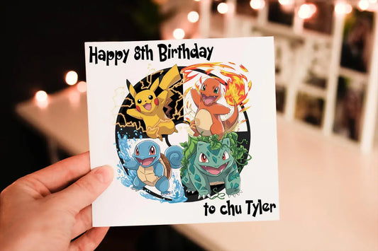 Cerdyn Pen-blwydd Pokémon i Ŵyr