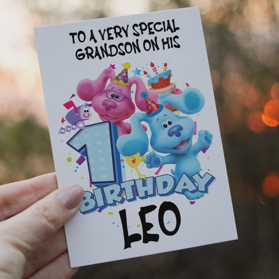Blue’s Clues 2nd Birthday Card – personalised design example