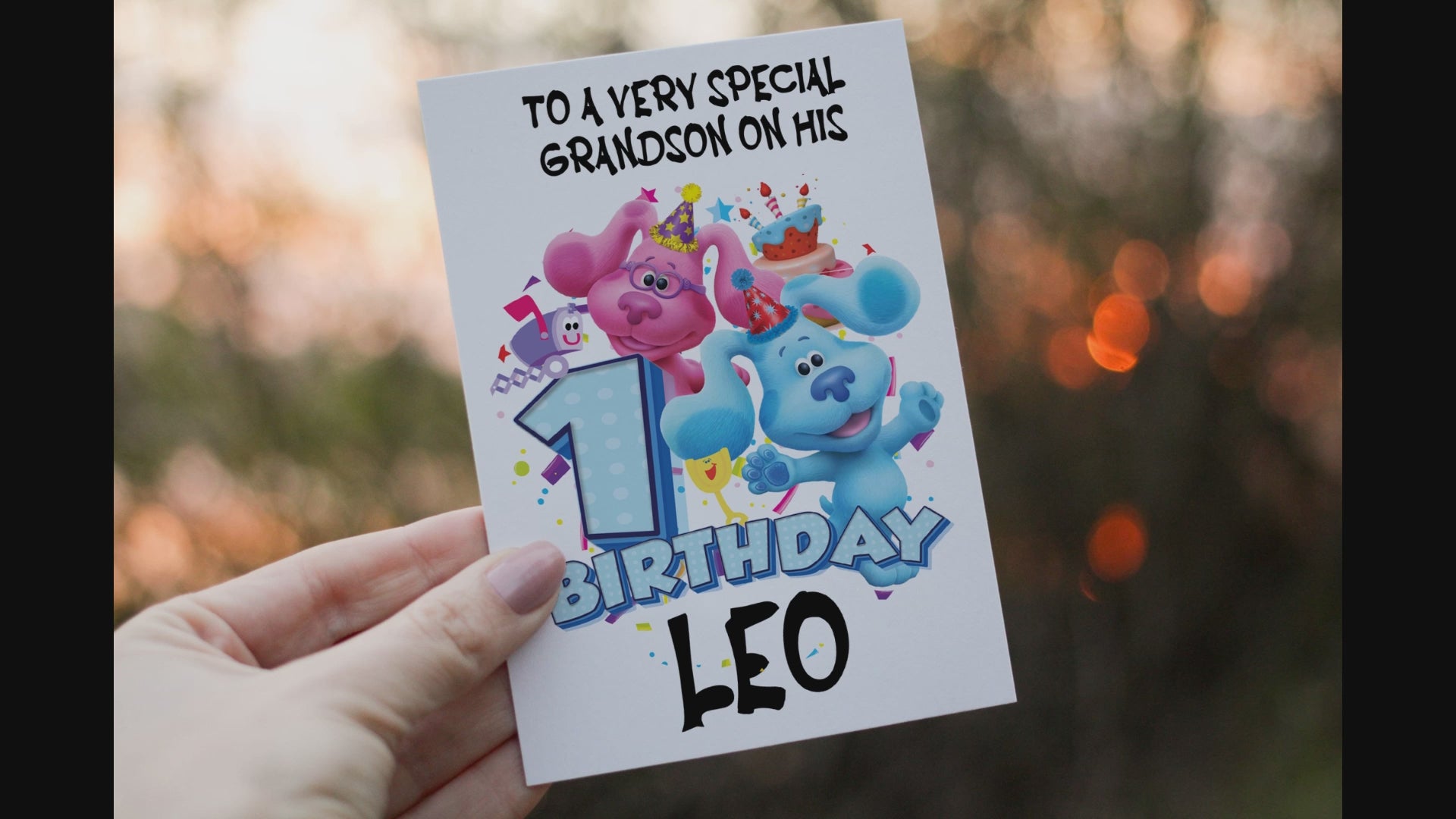 Blue’s Clues 2nd Birthday Card – personalised design example