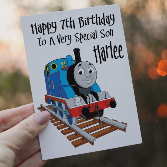 Thomas The Tank Engine Nephew Birthday Card – personalised design example
