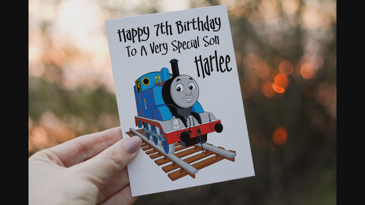 Thomas The Tank Engine Nephew Birthday Card – personalised design example
