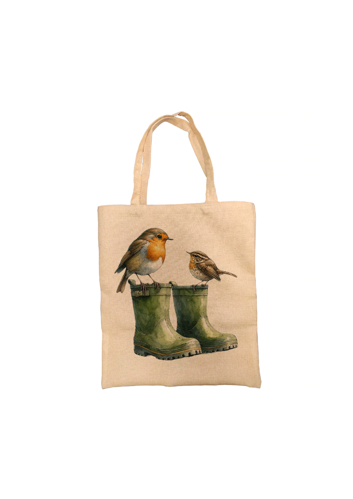 Robin and Wellies Tote Bag Robin and Wellies Tote Bag