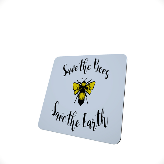 Save the Bees Hardboard Coaster Save the Bees Hardboard Coaster