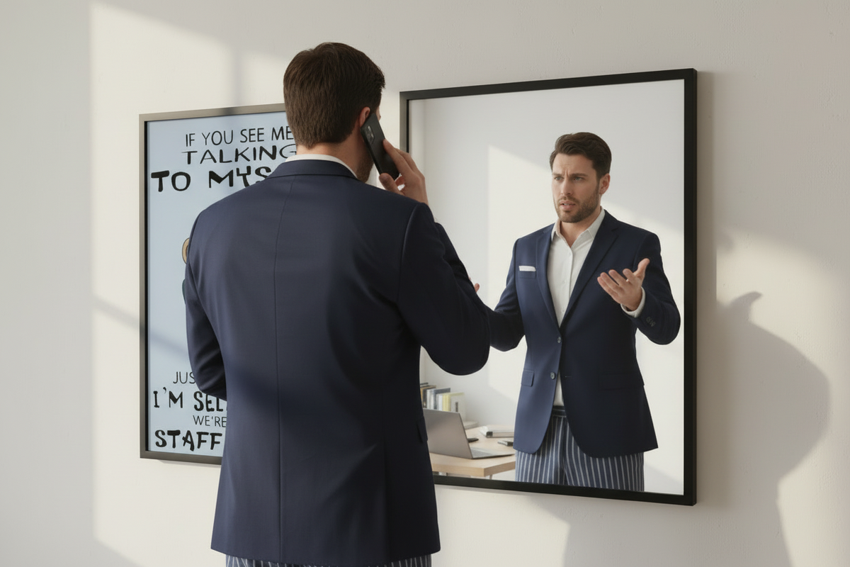 If You See Me Talking To Myself..... Glossy Aluminium Print If You See Me Talking To Myself..... Glossy Aluminium Print