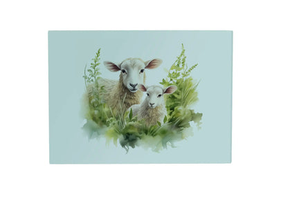Sheep and Lamb Glass Placemat Sheep and Lamb Glass Placemat
