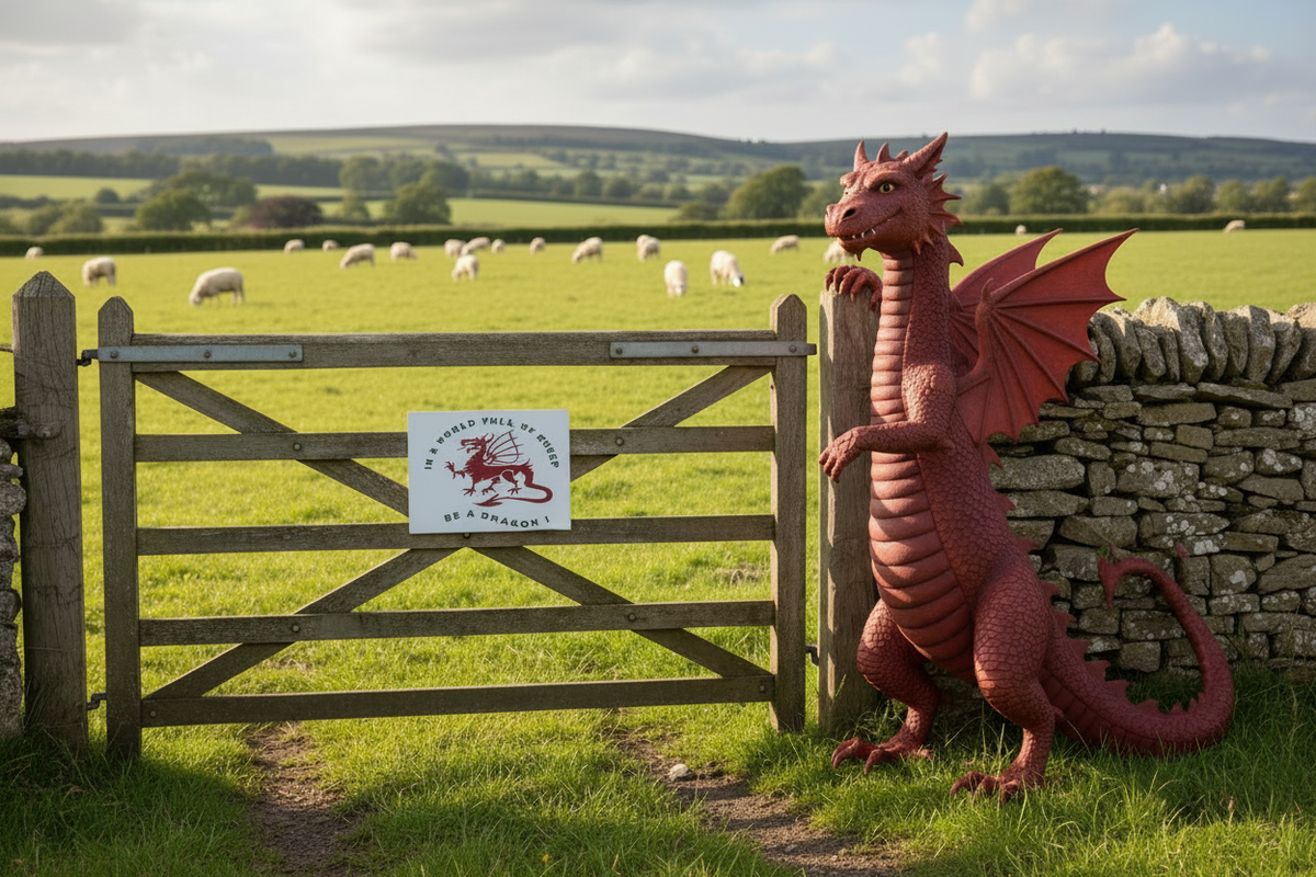 In a World Full of Sheep.. Be A Dragon..... Glossy Aluminium Print In a World Full of Sheep.. Be A Dragon..... Glossy Aluminium Print