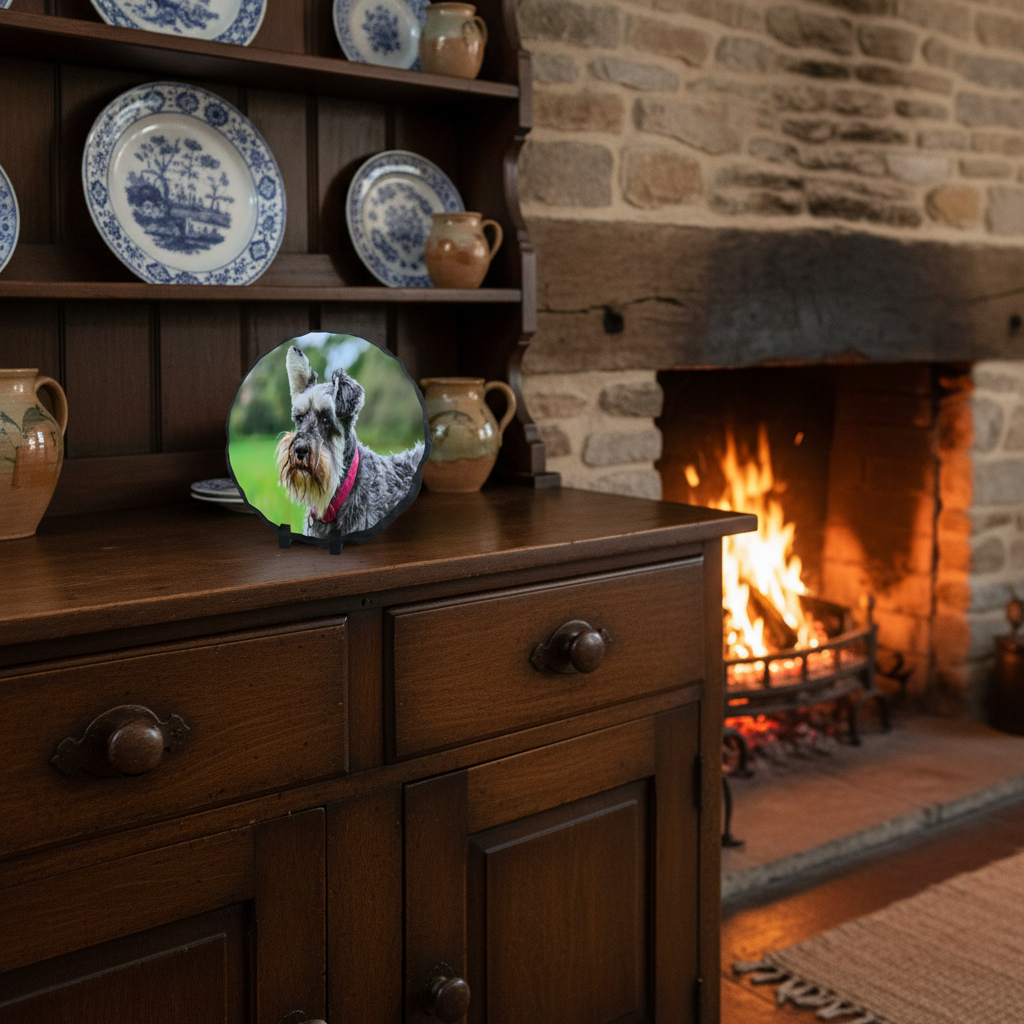 High Gloss Round Slate 15cm High Gloss Round Slate 15cm