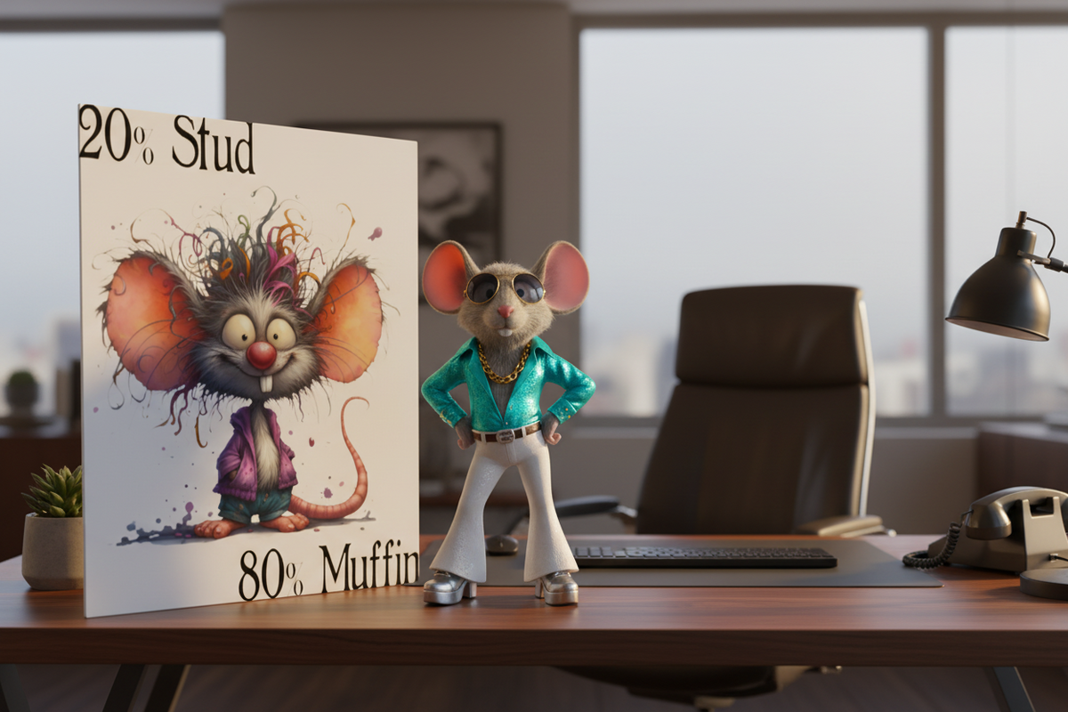 20% Stud.. 80% Muffin..... Glossy Aluminium Print 20% Stud.. 80% Muffin..... Glossy Aluminium Print