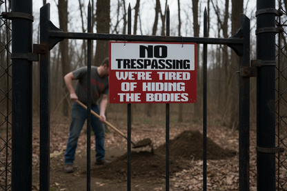 No Trespassing..... Glossy Aluminium Print No Trespassing..... Glossy Aluminium Print