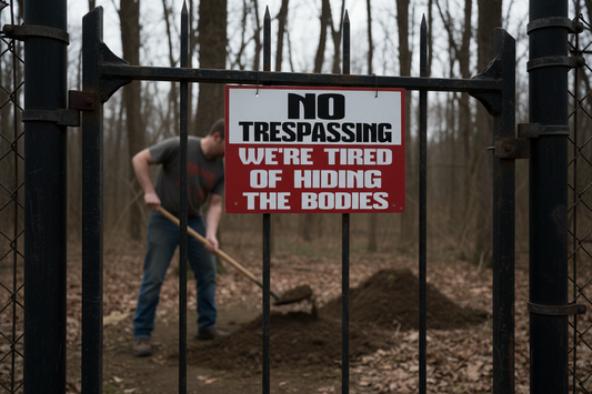 No Trespassing..... Glossy Aluminium Print No Trespassing..... Glossy Aluminium Print