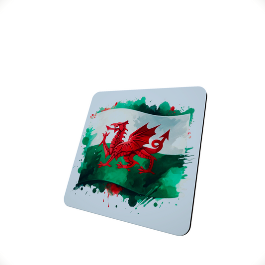 Welsh Dragon Hardboard Coaster Welsh Dragon Hardboard Coaster