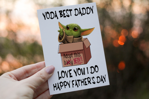 Yoda Best Daddy Happy Father's Day Card, Card for Dad Yoda Best Daddy Happy Father's Day Card, Card for Dad