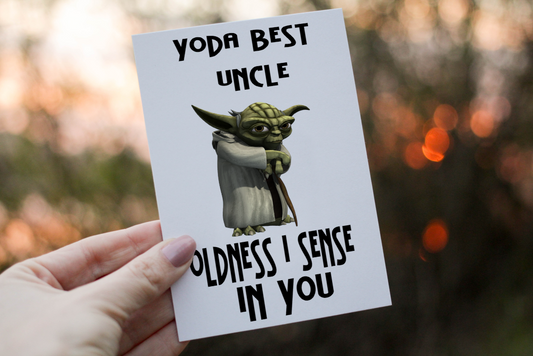 Cerdyn Pen-blwydd Yoda i Ewythr – Oldness